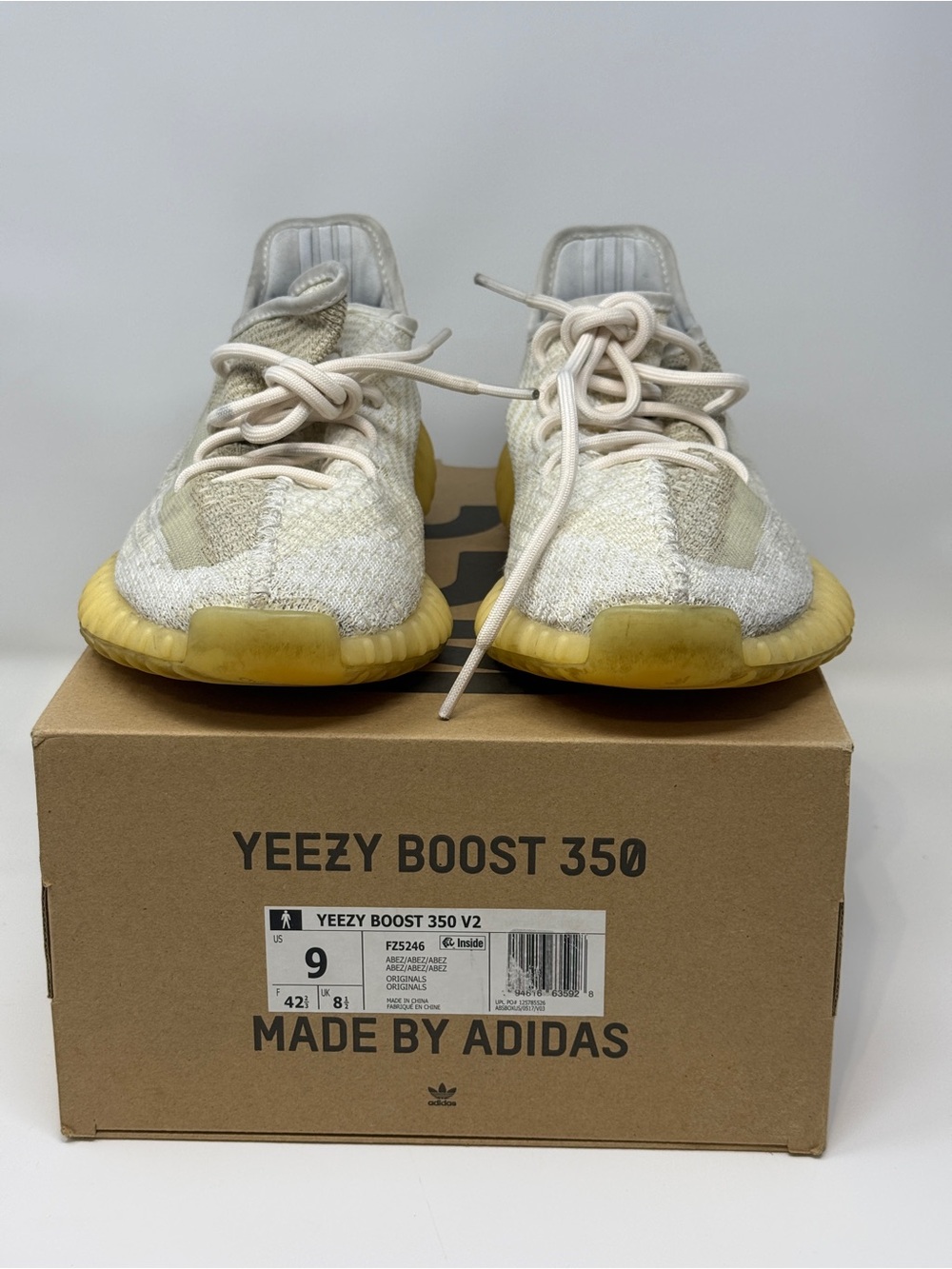 Size 9- Adidas Yeezy Boost 350 V2 Natural MenFZ5246 (2020) Kanye West YZY
